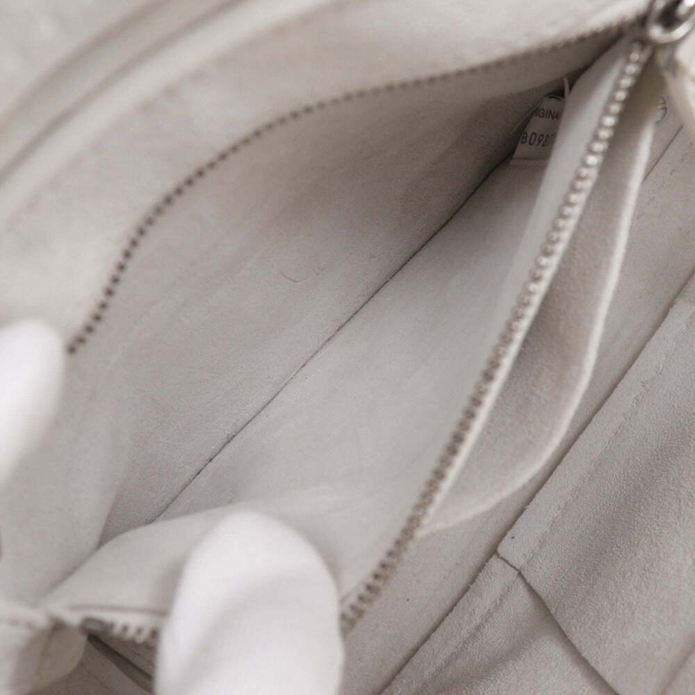 BOTTEGA VENETA White Leather Intrecciato Bag - Picture 8 of 16